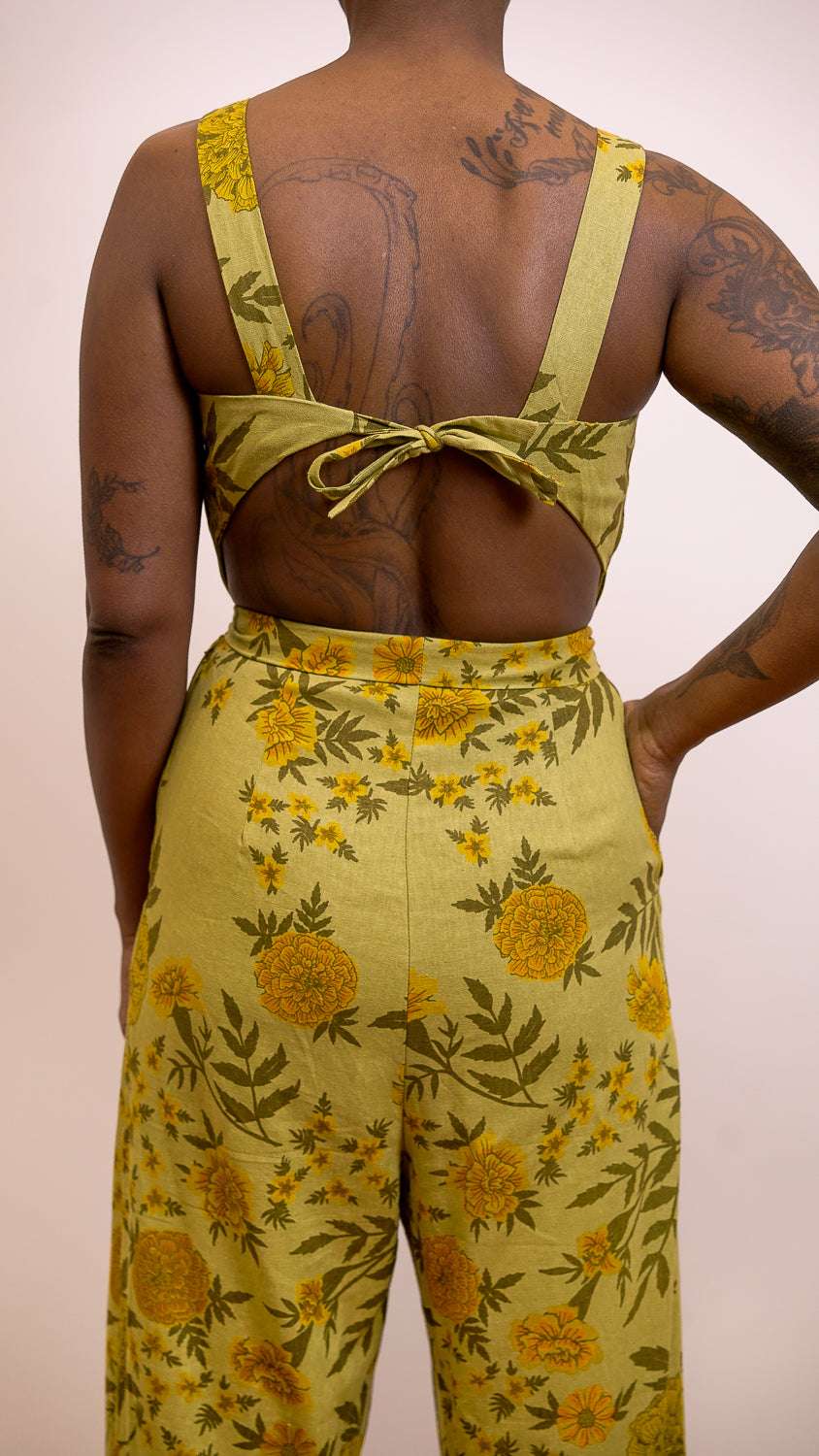 Liberty Jumpsuit in Mustard Marigold-9