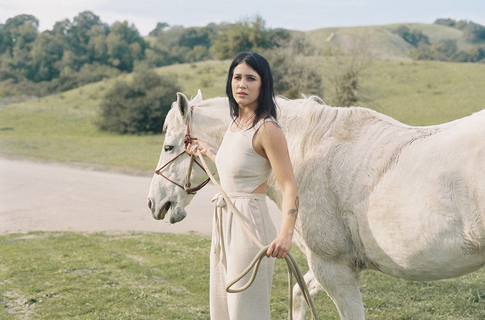 Liberty Jumpsuit in Oat Linen-9