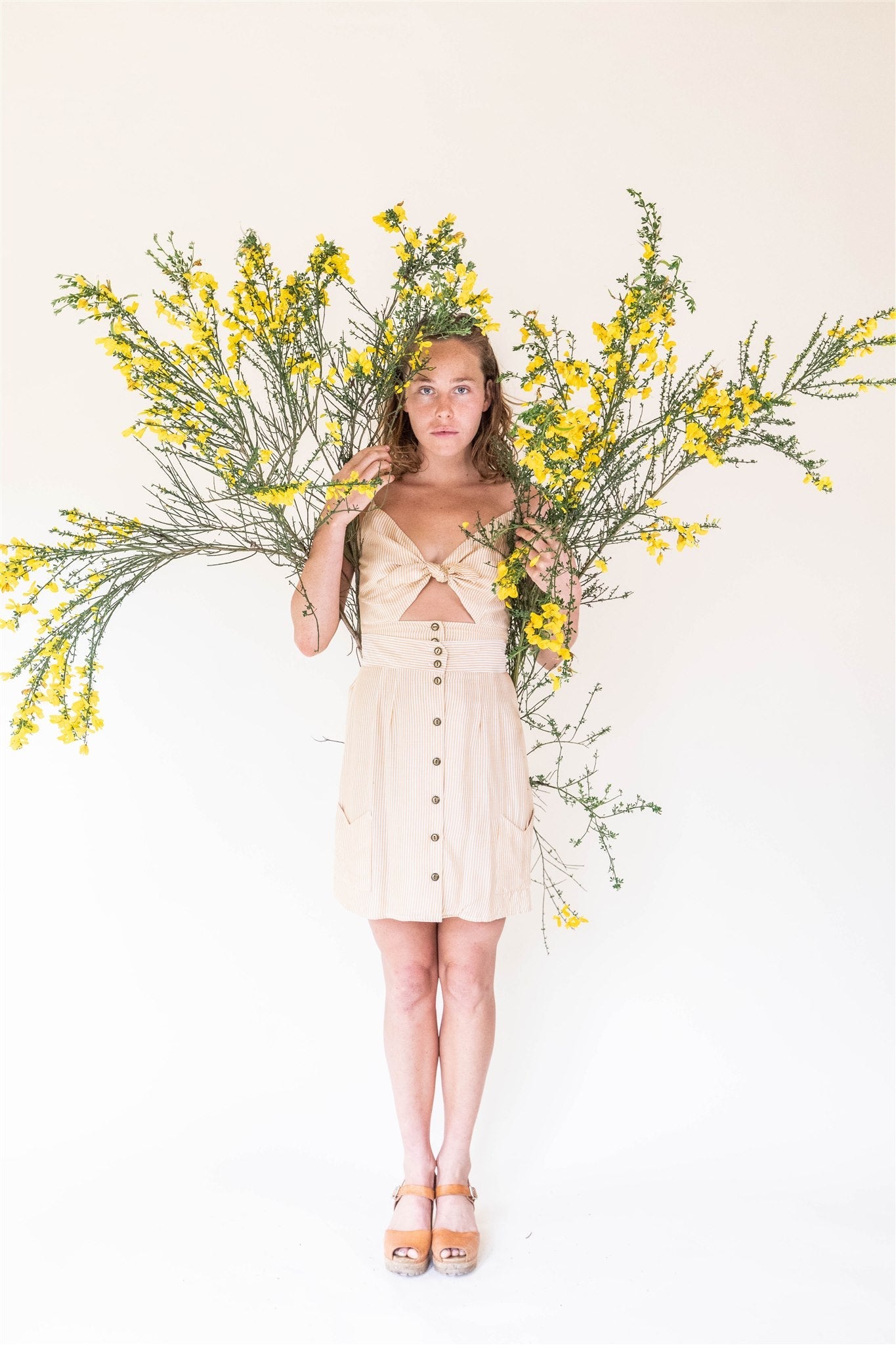 Rah Rah Skirt in Yellow Stripe - Aware House
