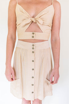Rah Rah Skirt in Yellow Stripe - Aware House