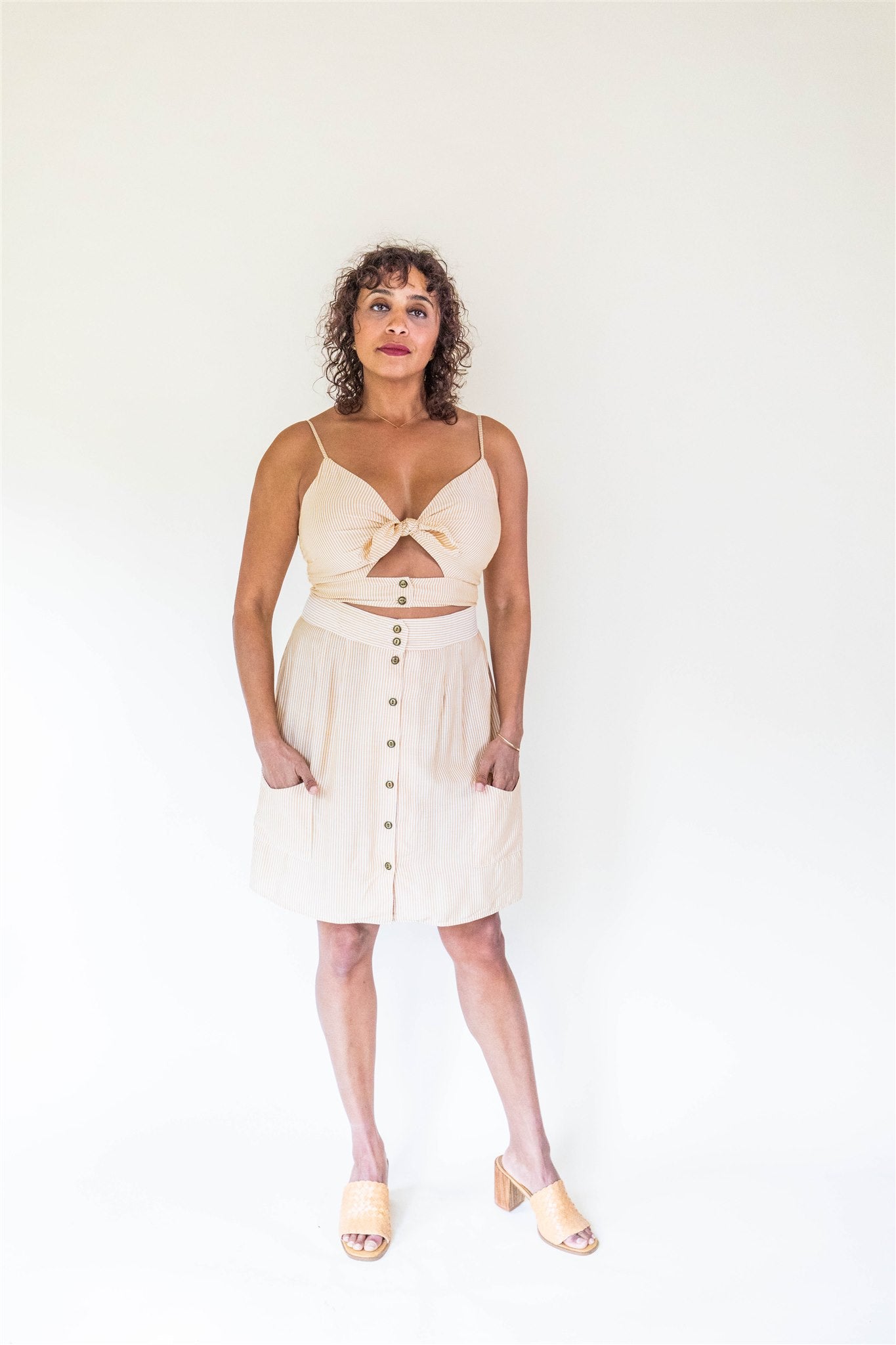 Rah Rah Skirt in Yellow Stripe - Aware House