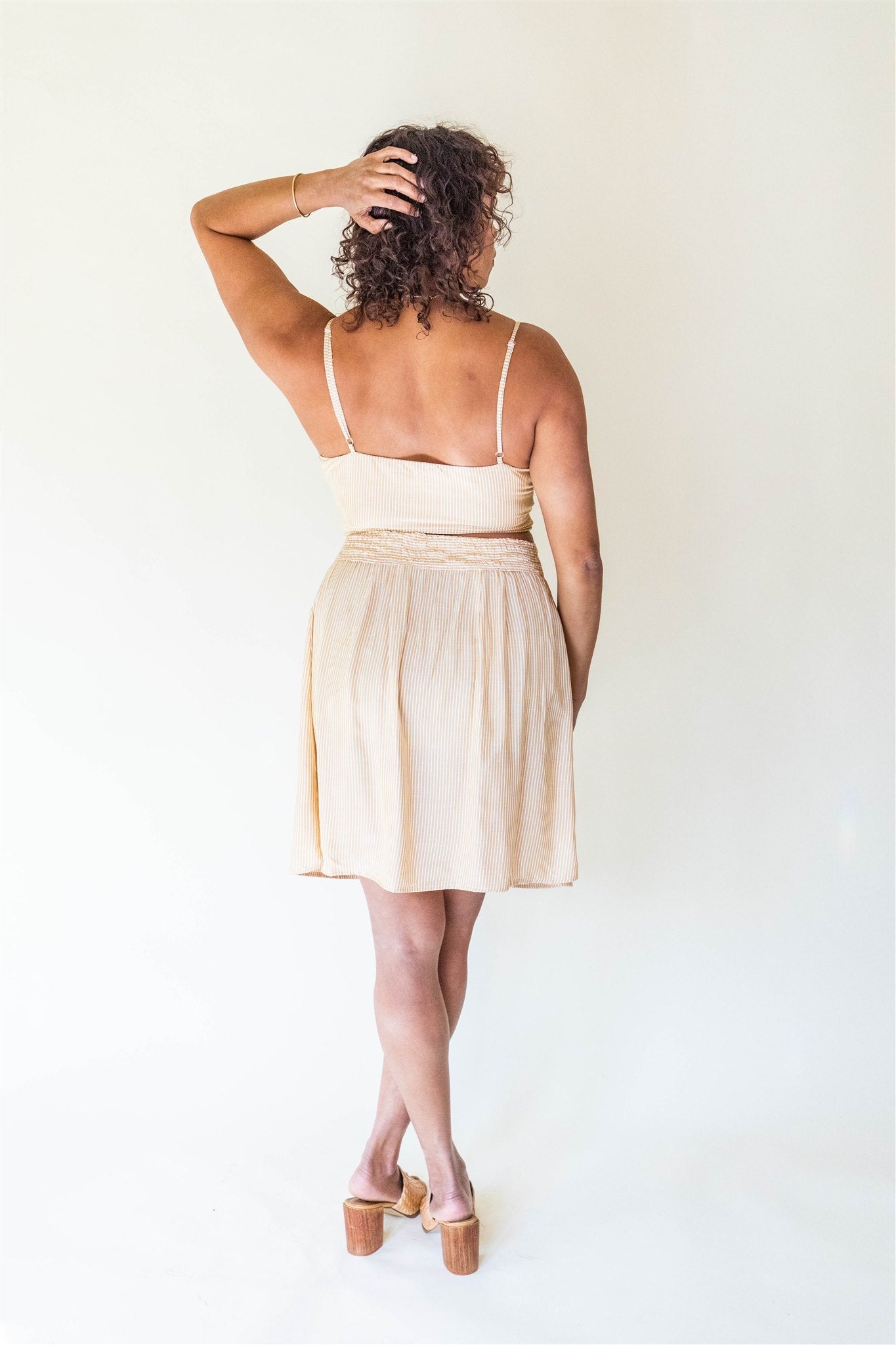 Rah Rah Skirt in Yellow Stripe - Aware House