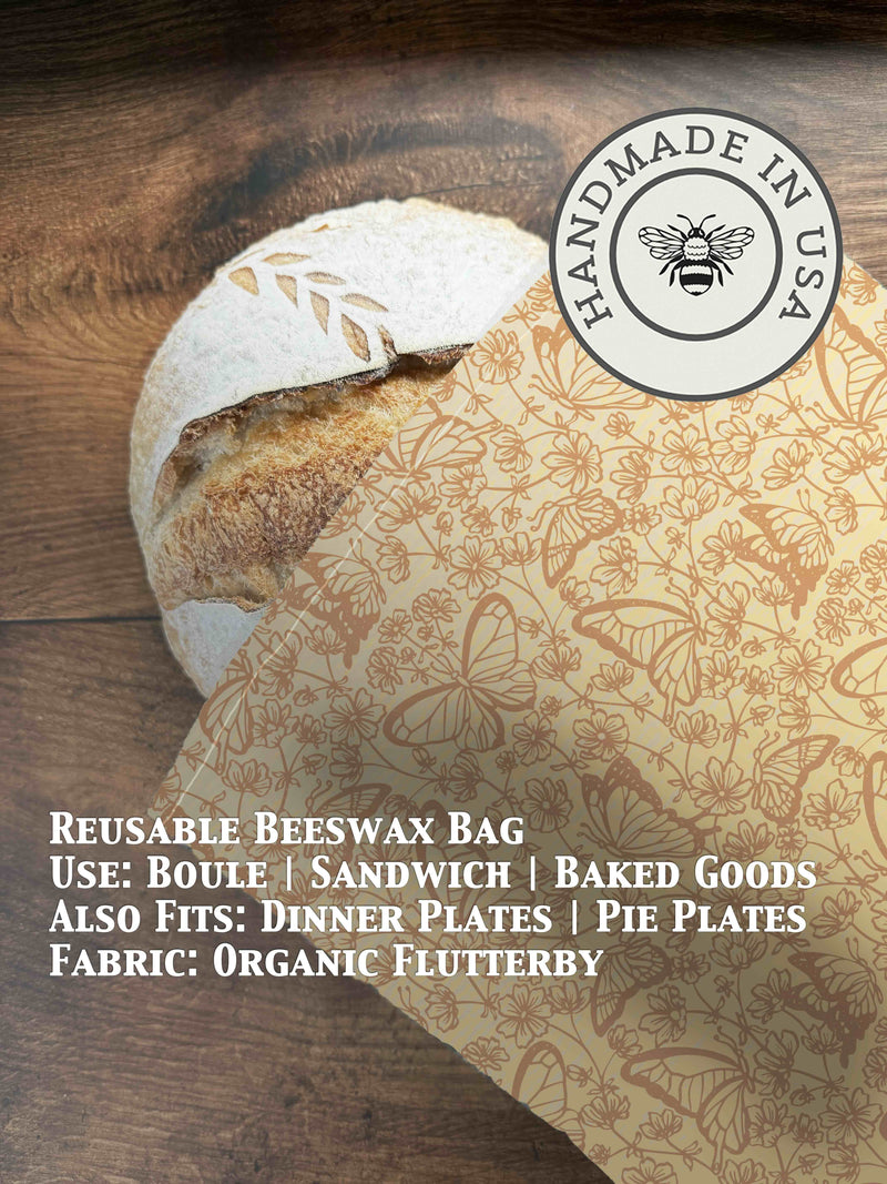 Beeswax Bread Bag | Reusable Cotton Food Storage Bag-zoom-