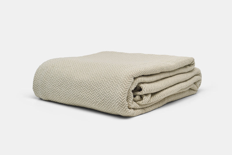 Herringbone Weave Cotton Blanket-zoom-