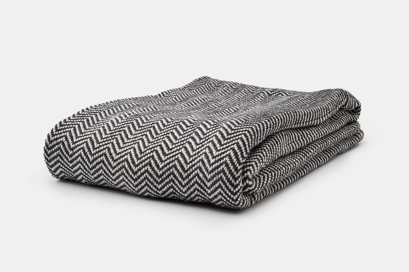 Chevron Pattern Soft Wool Throw Size Blanket-zoom-
