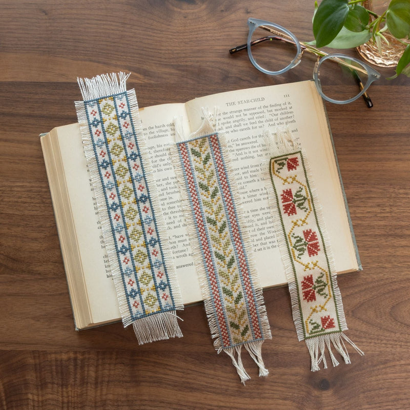 Folk Fabric Sampler Ivory Cross Stitch Kit-zoom-