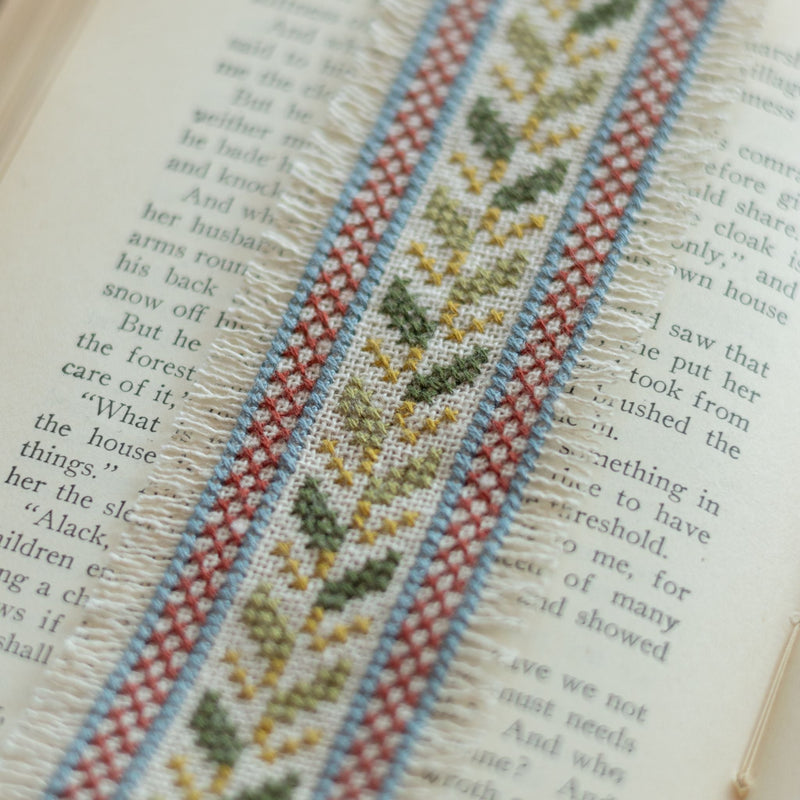 Folk Fabric Sampler Ivory Cross Stitch Kit-zoom-