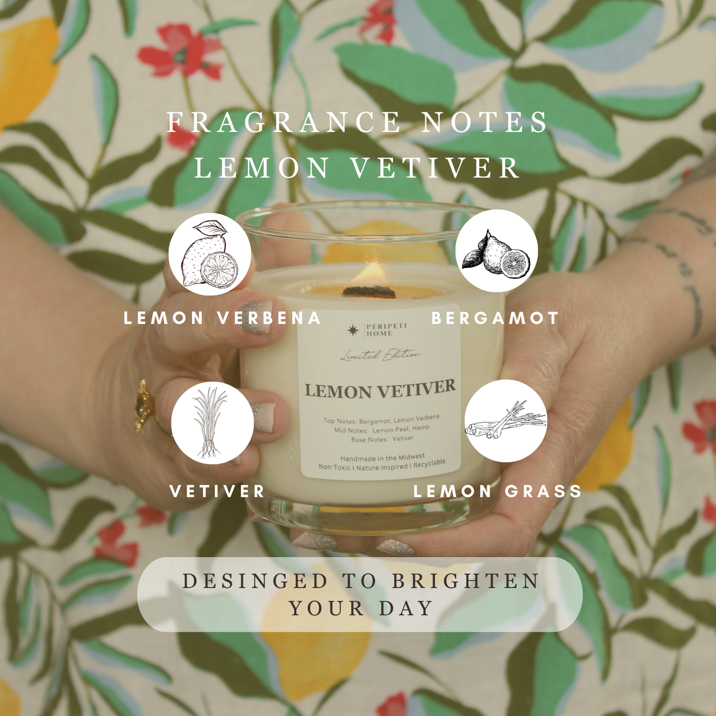 Lemon Vetiver Candle, Wax Melt, Diffuser & Room Spray