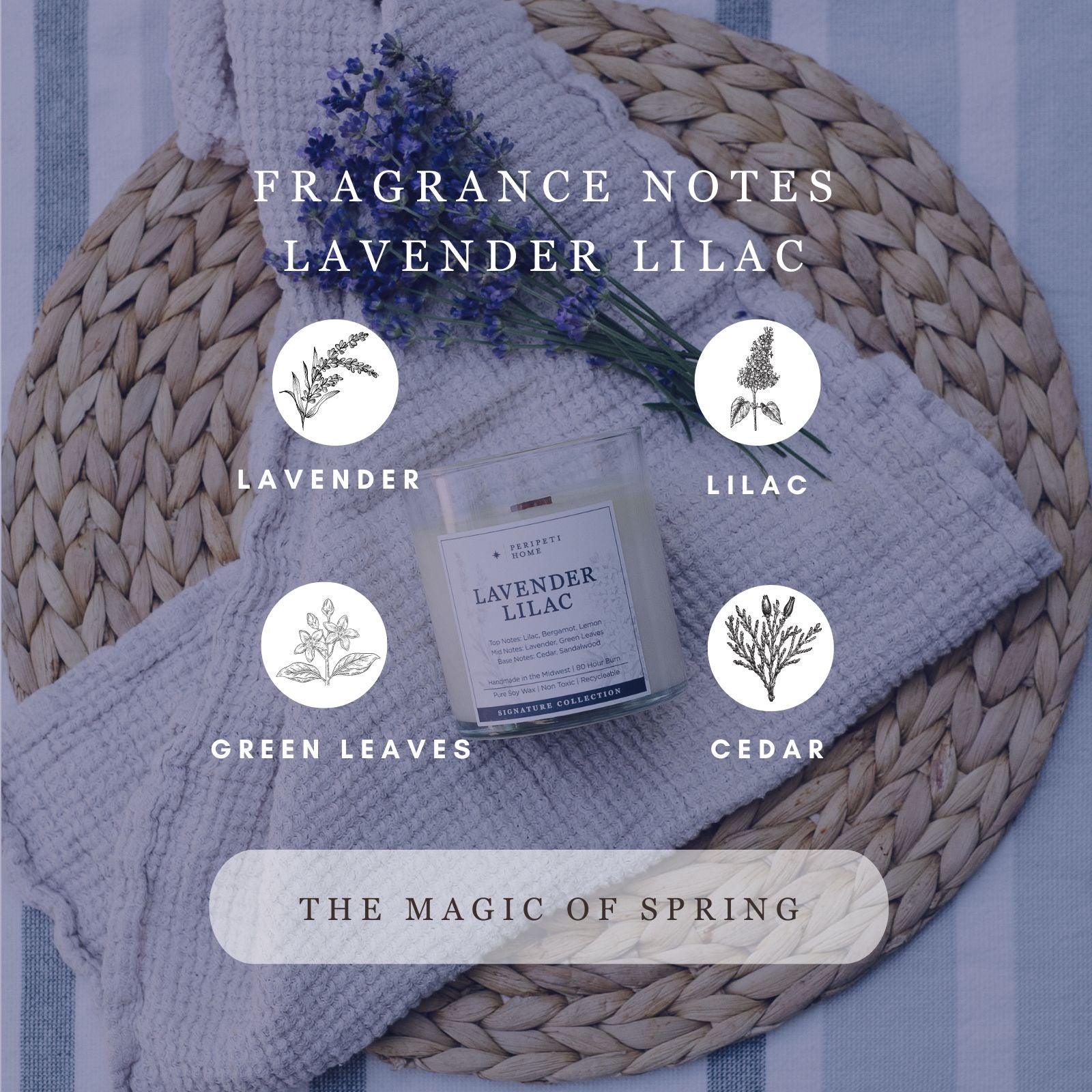 Lavender Lilac Candle, Wax Melt, Diffuser & Room Spray