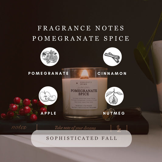 Pomegranate Spice Candle, Wax Melt, Diffuser & Room Spray