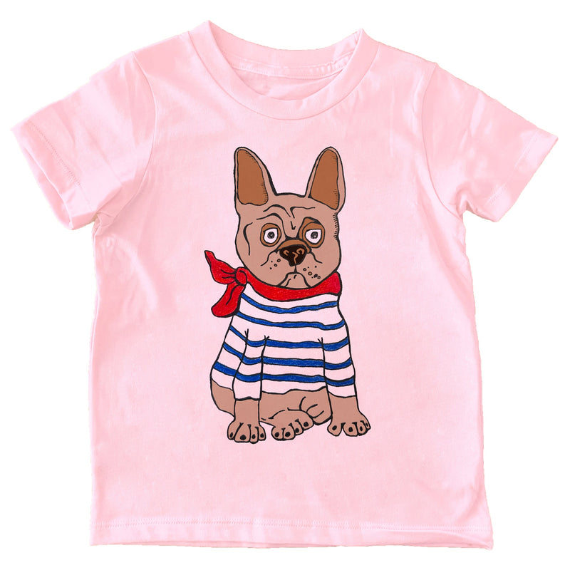 Frenchie Onesie & T-shirt – Pink-zoom-