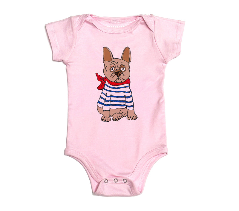 Frenchie Onesie & T-shirt – Pink-zoom-