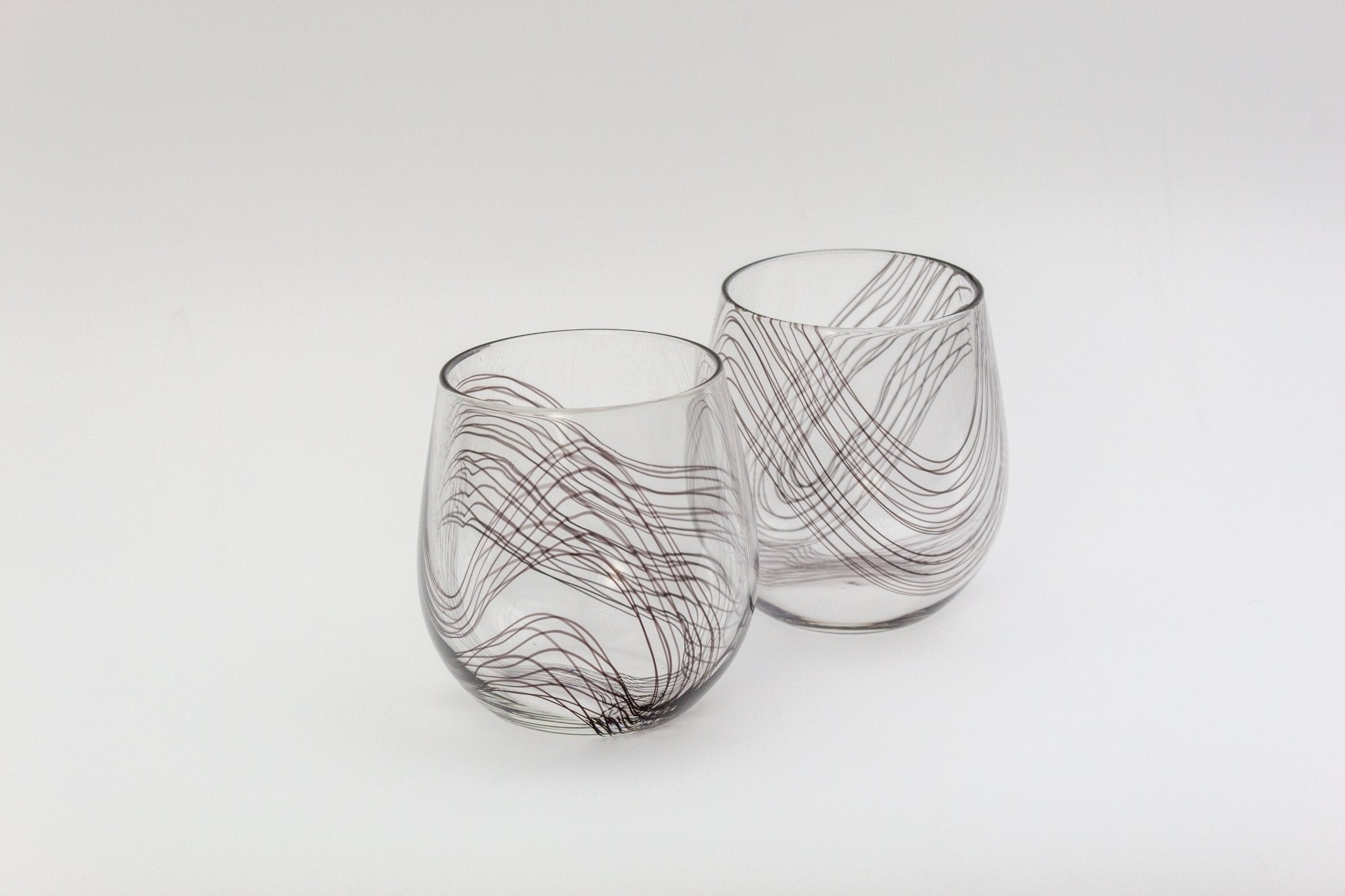 Frequency Black Stemless Wine Glass - Aware House
