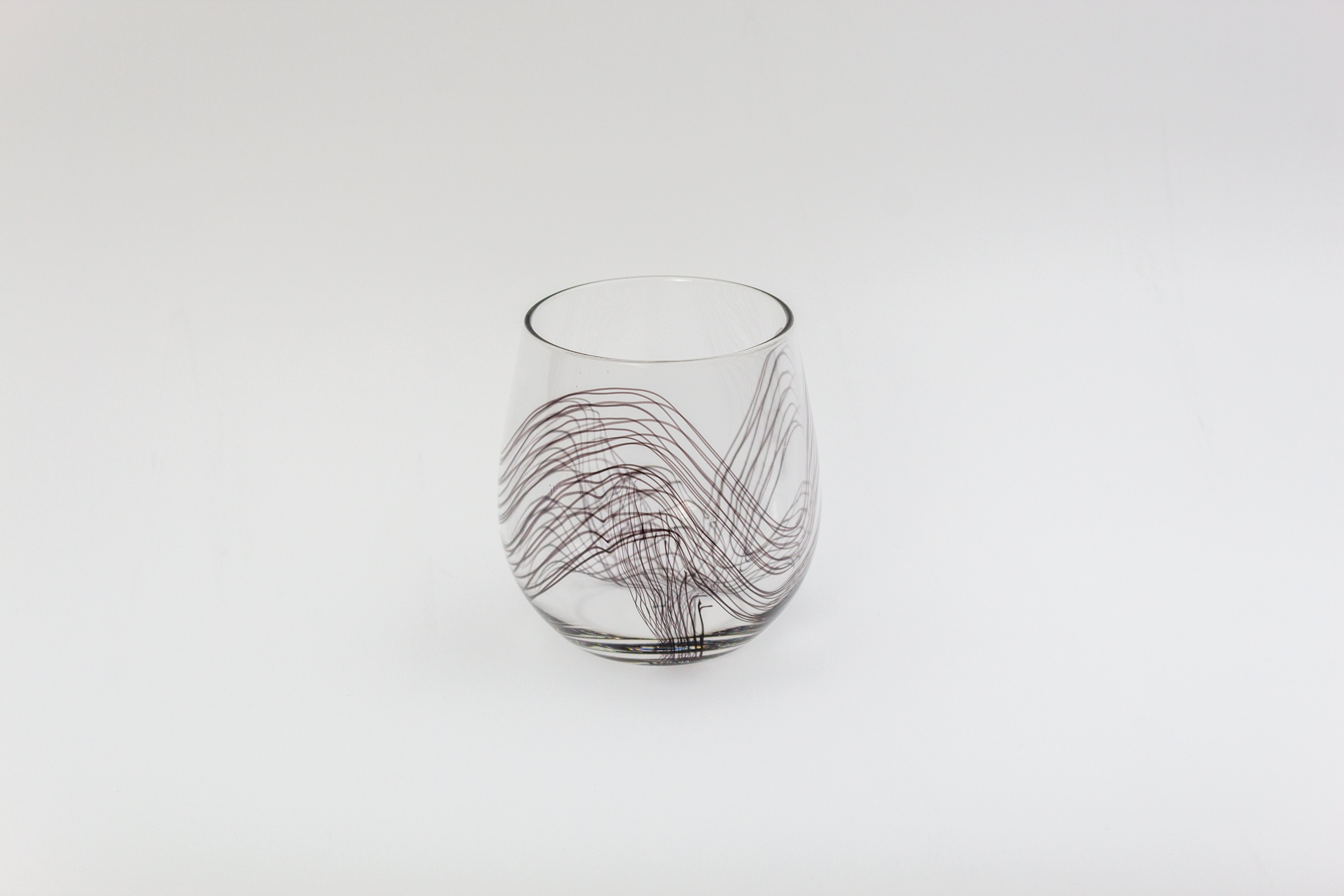 Frequency Black Stemless Wine Glass