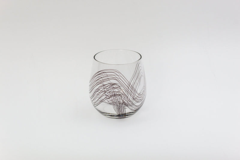 Frequency Black Stemless Wine Glass-zoom-