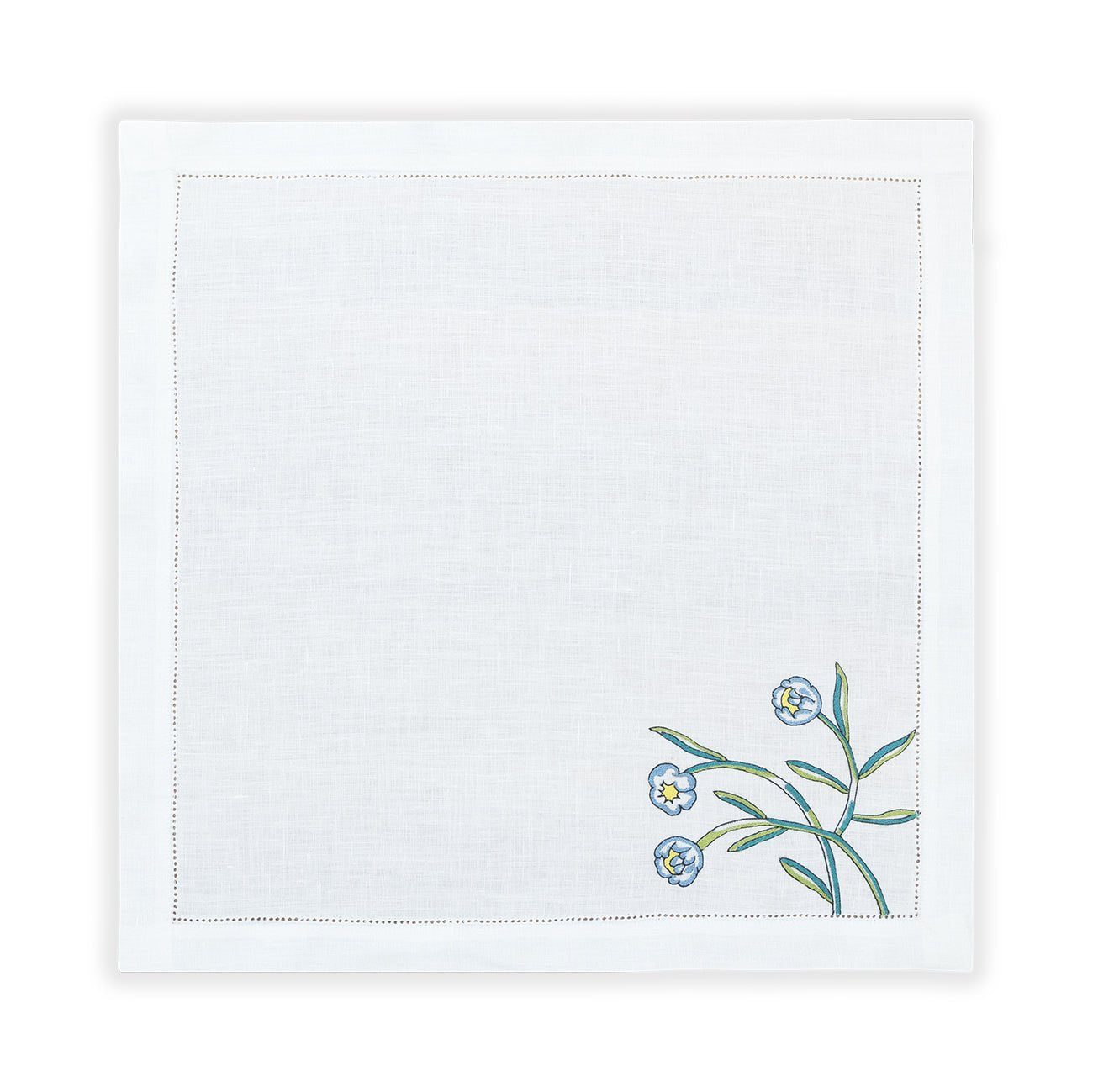Hand Embroidered Floral Fresco Napkins | Set of 4 - Aware House