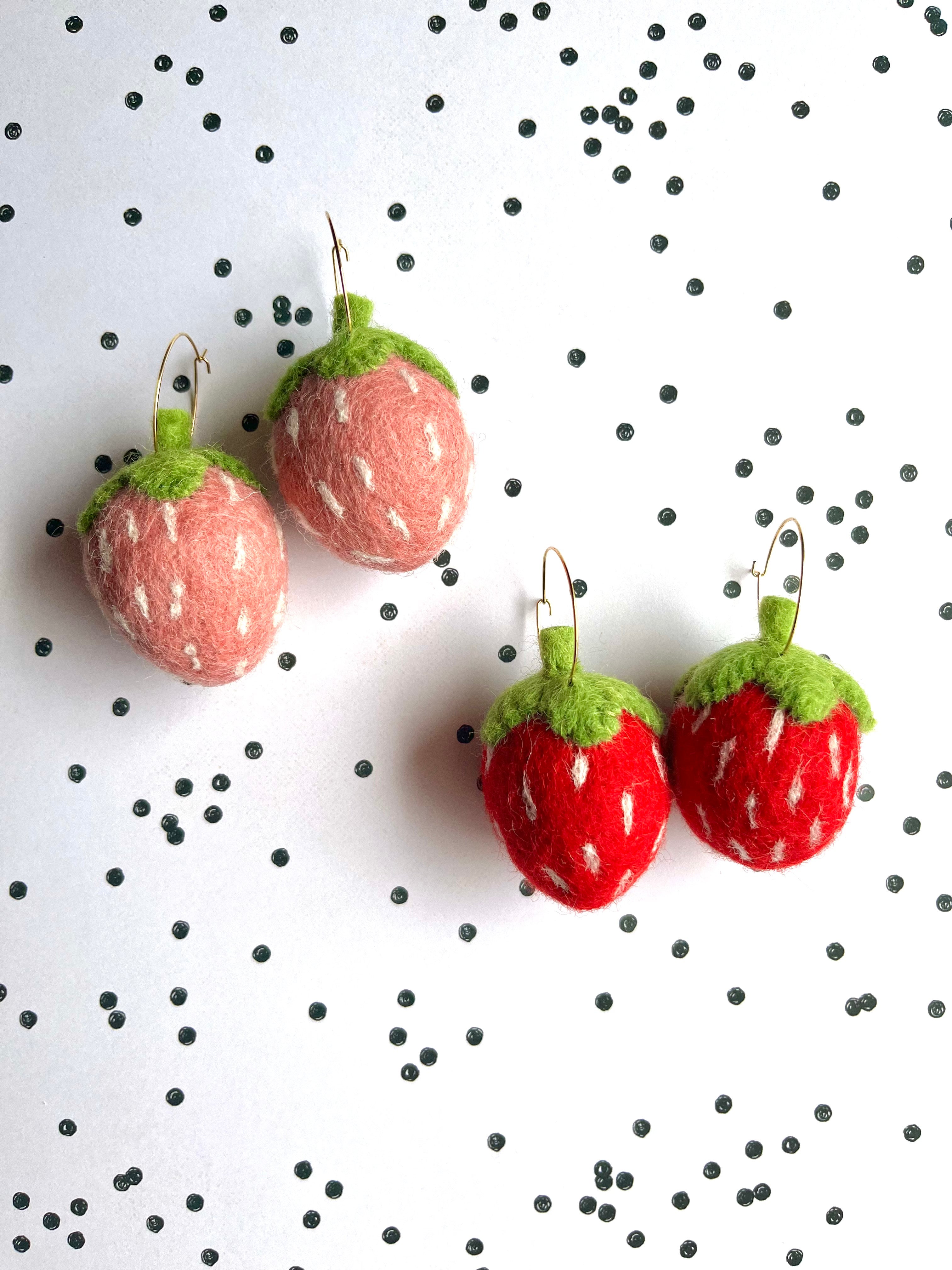 Organic Strawberry Earrings-zoom-5