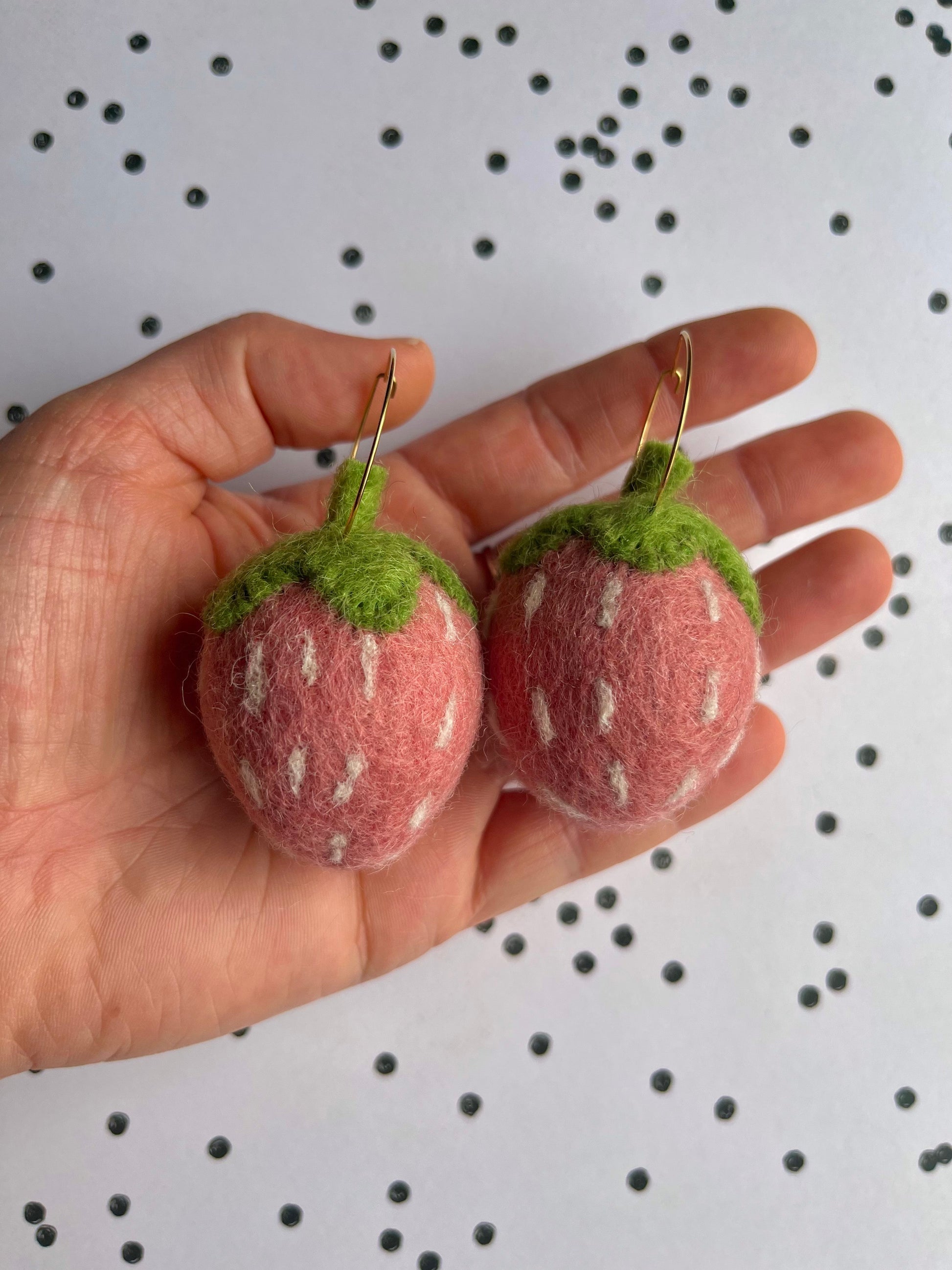 Organic Strawberry Earrings-3