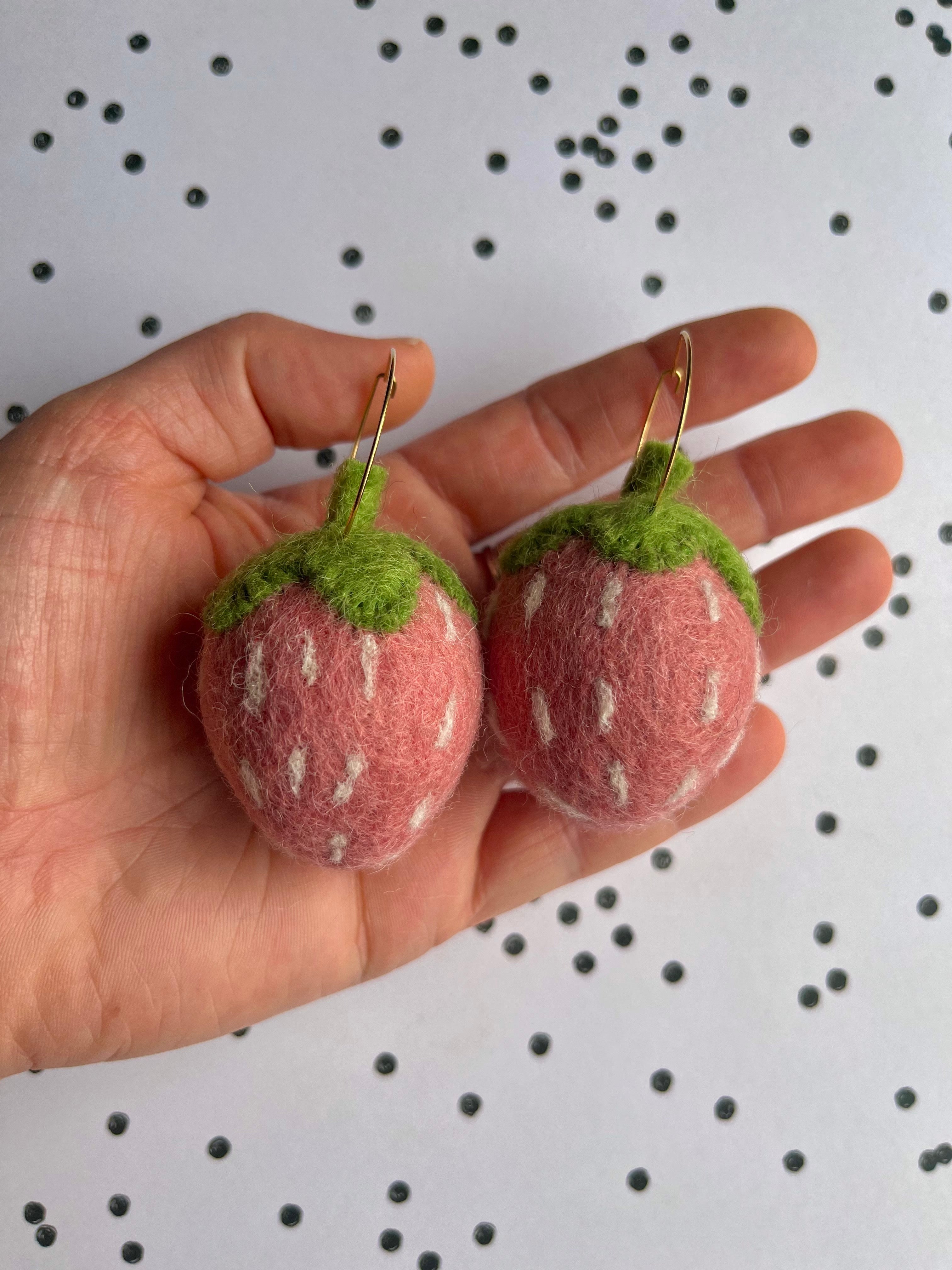 Organic Strawberry Earrings-zoom-3
