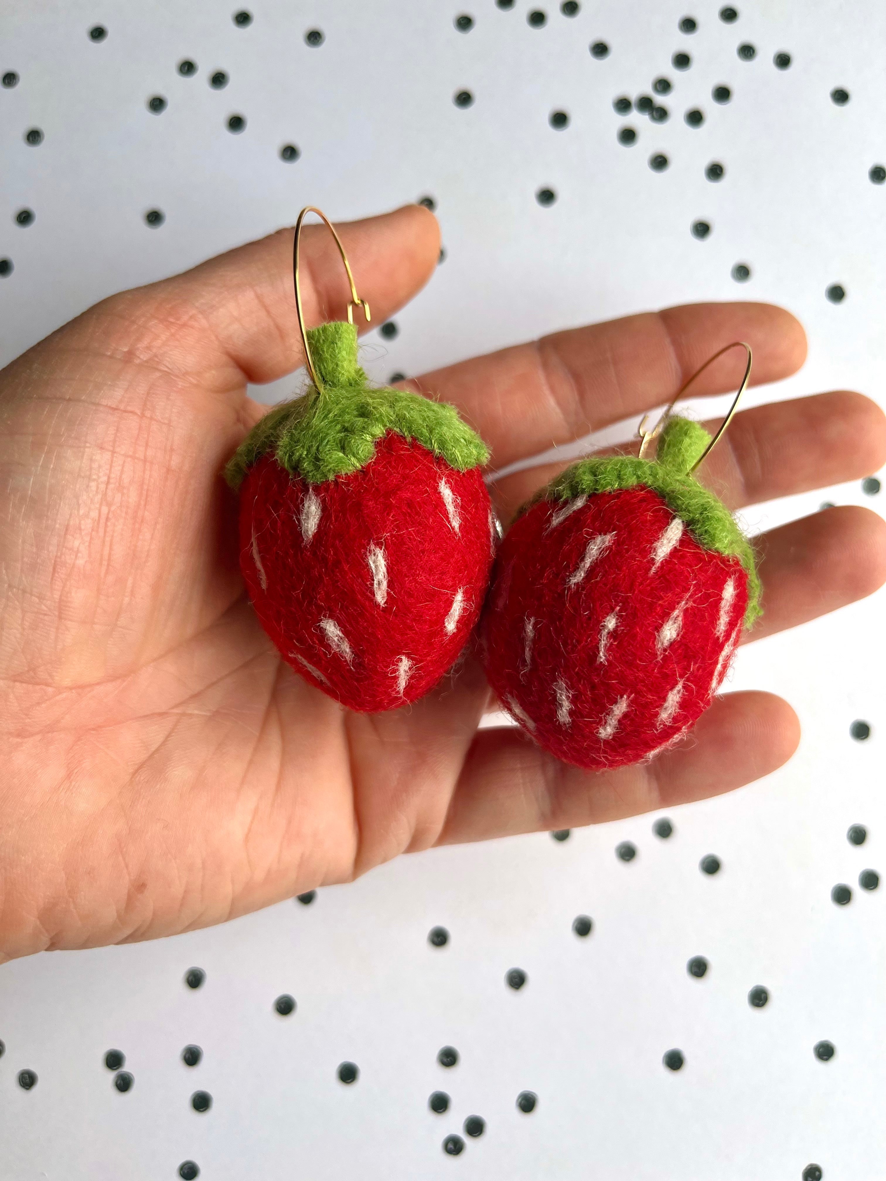 Organic Strawberry Earrings-zoom-4