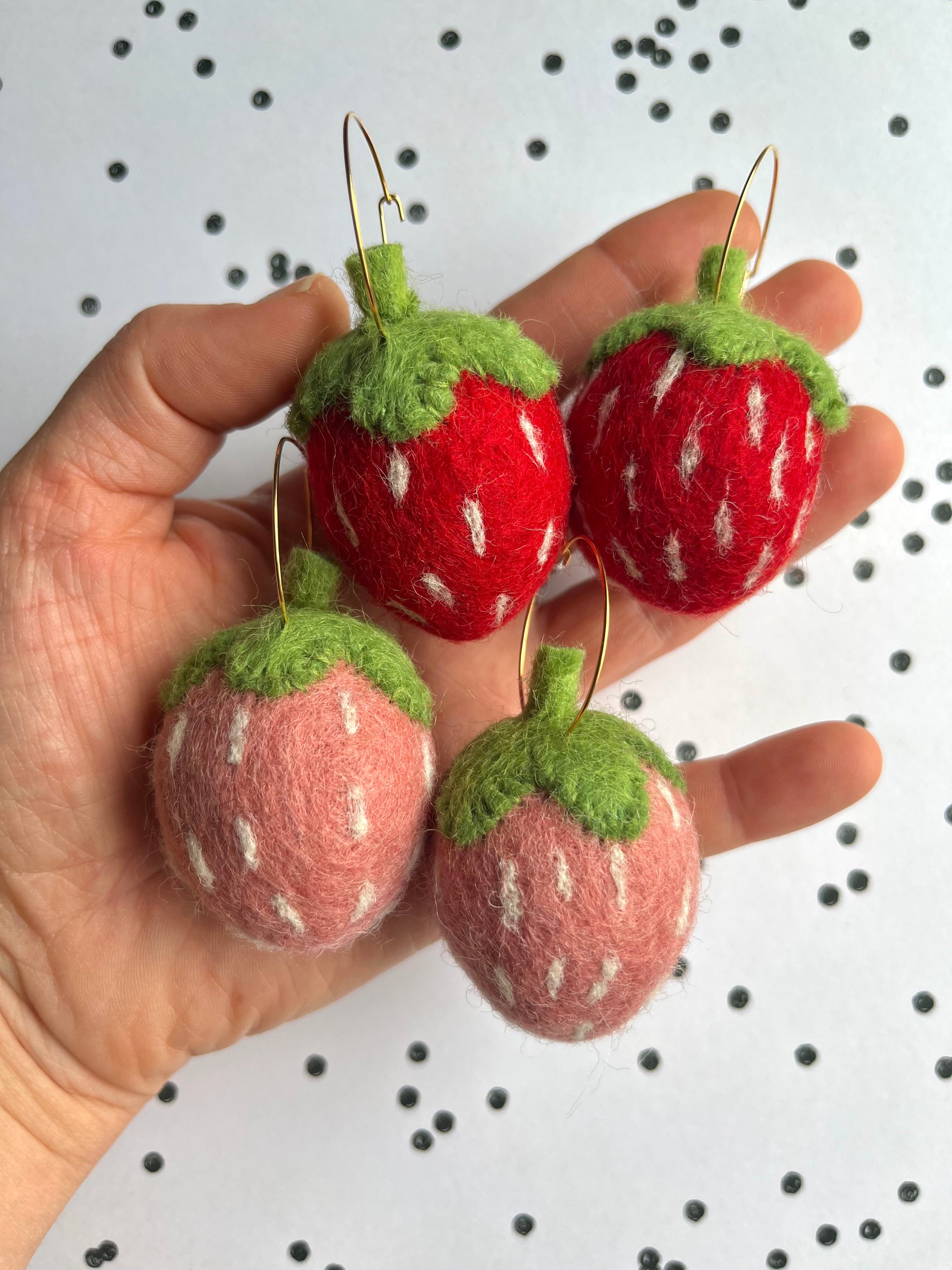 Organic Strawberry Earrings-zoom-1