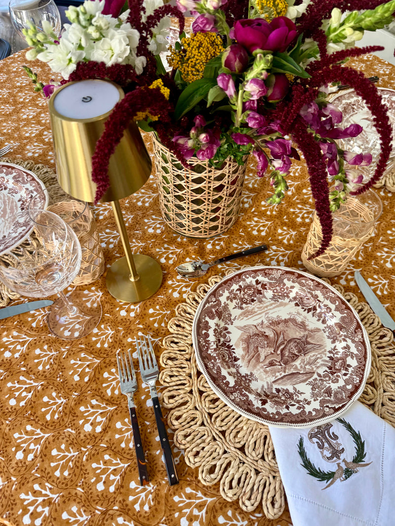 Laurel Tablecloth in Goldenrod-zoom-