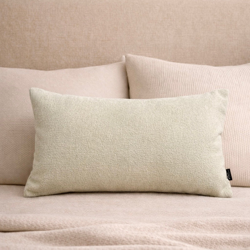 Cream Sherpa Lumbar Pillow Cover-zoom-