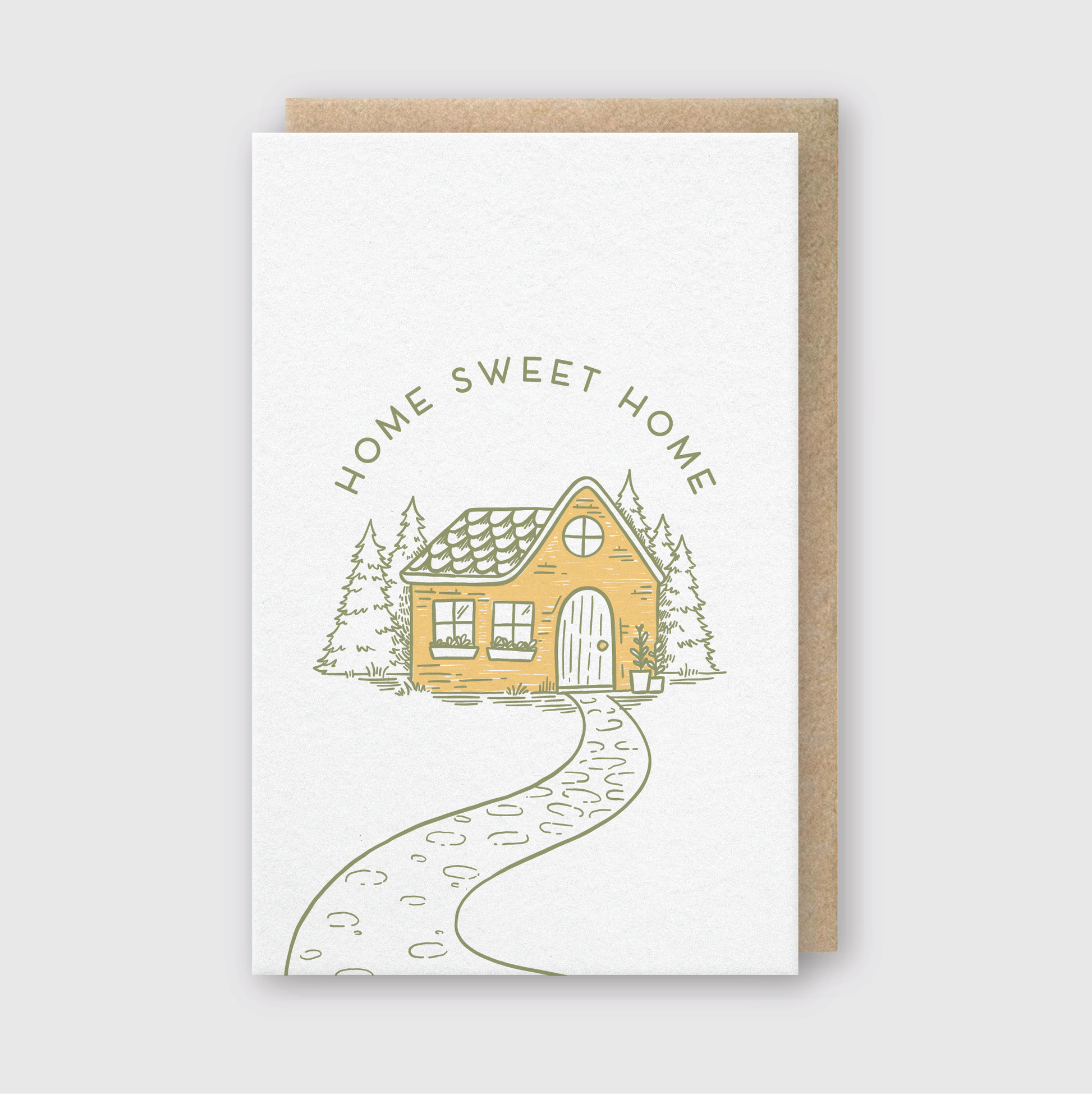 Home Sweet Home Gold Greeting Card-1