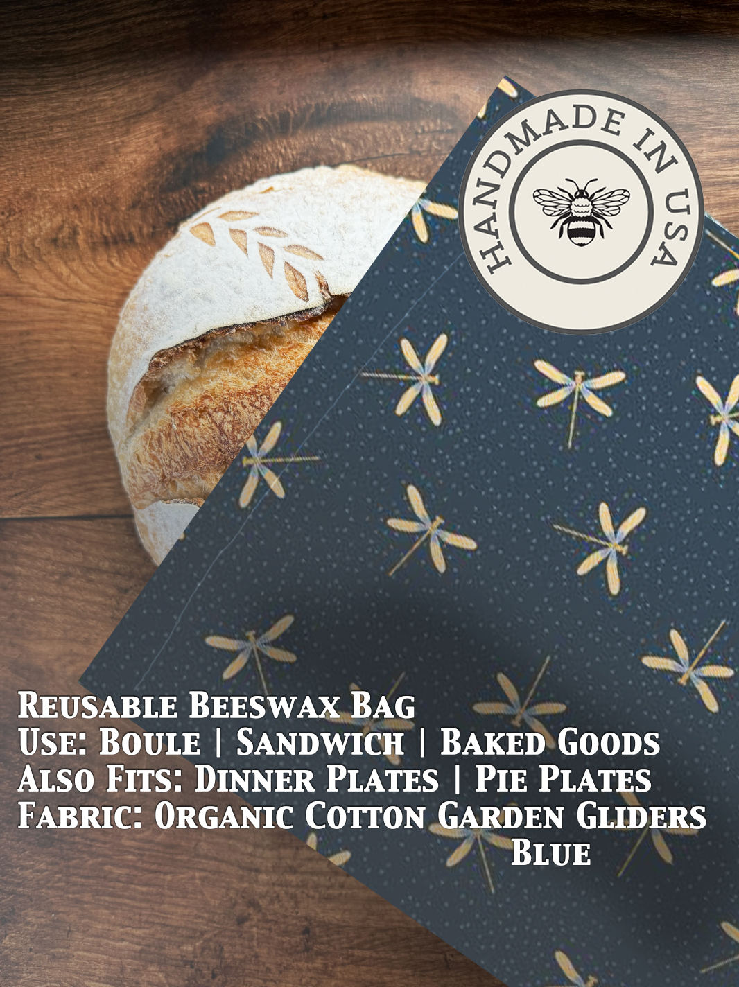 Beeswax Bread Bag | Reusable Cotton Food Storage Bag-70