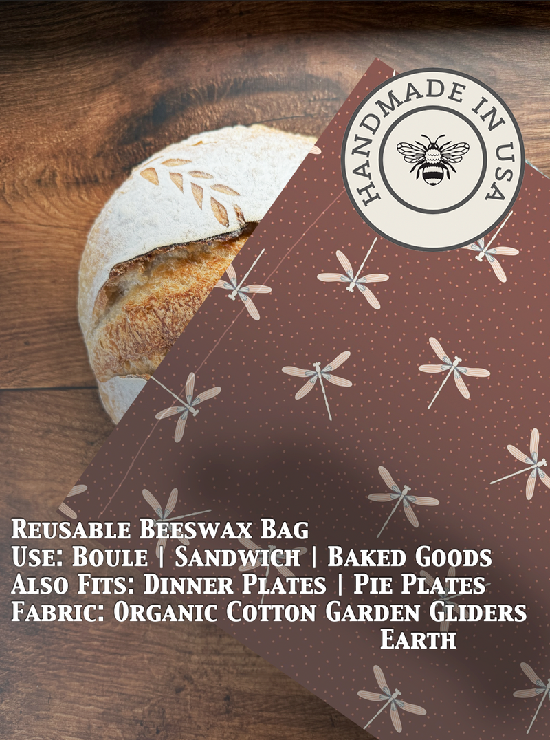 Beeswax Bread Bag | Reusable Cotton Food Storage Bag-zoom-