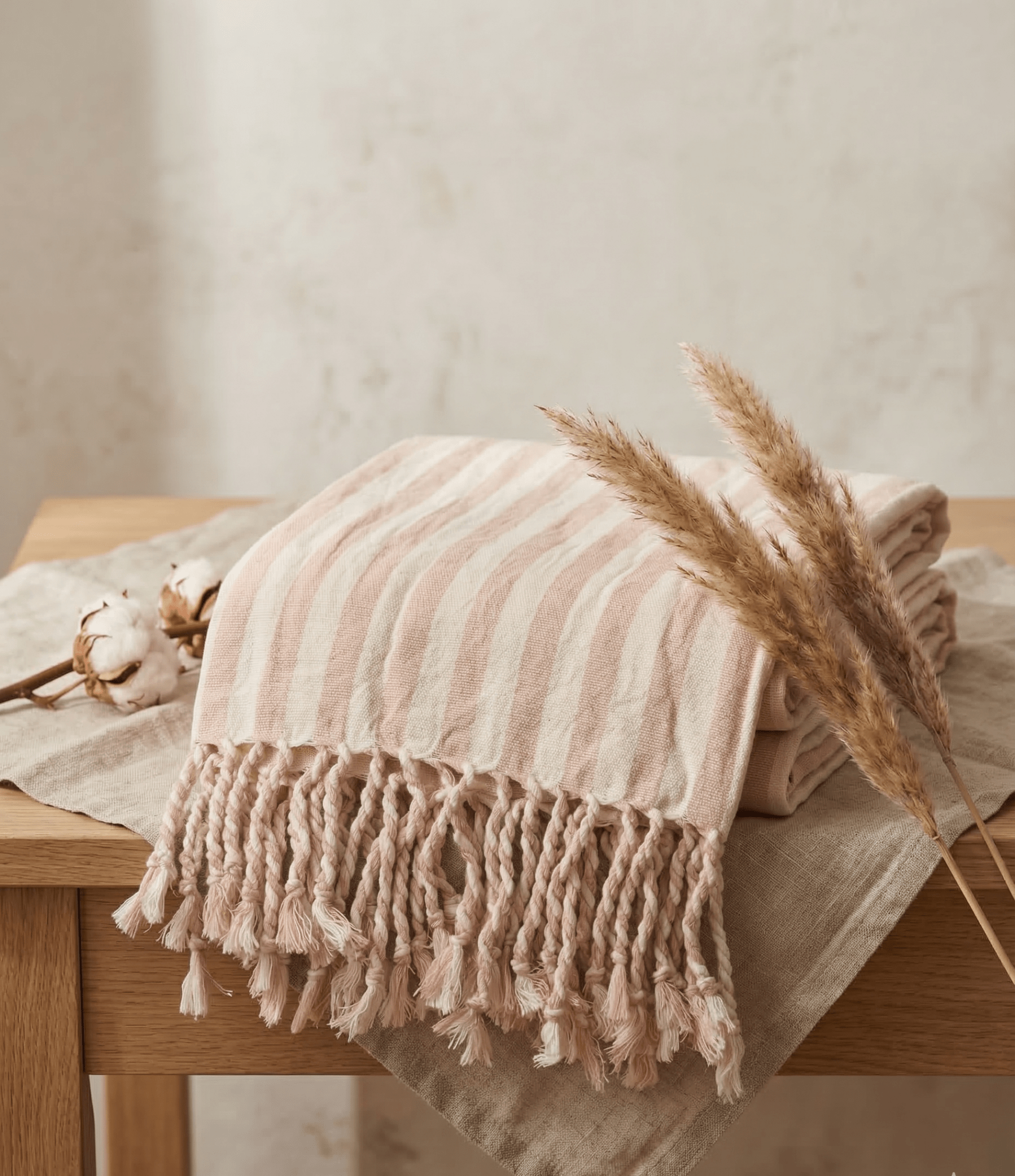 Girit Salmon Cotton Linen Towel - Aware House - Eastern Woven - 
