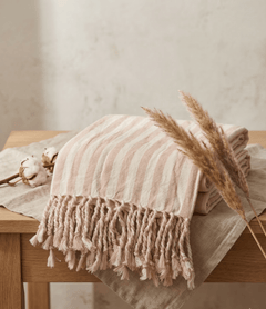 Girit Salmon Cotton Linen Towel - Aware House - Eastern Woven - 
