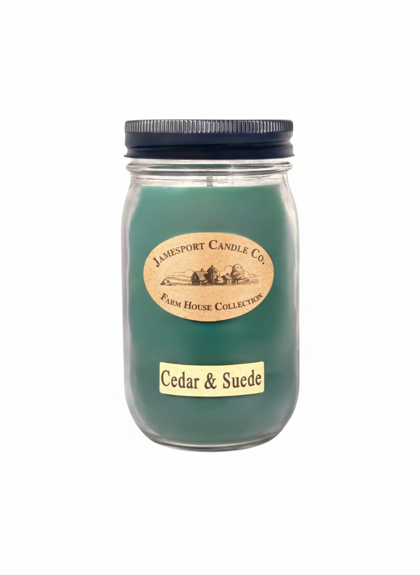 Cedar & Suede Candle | Fruit Jar