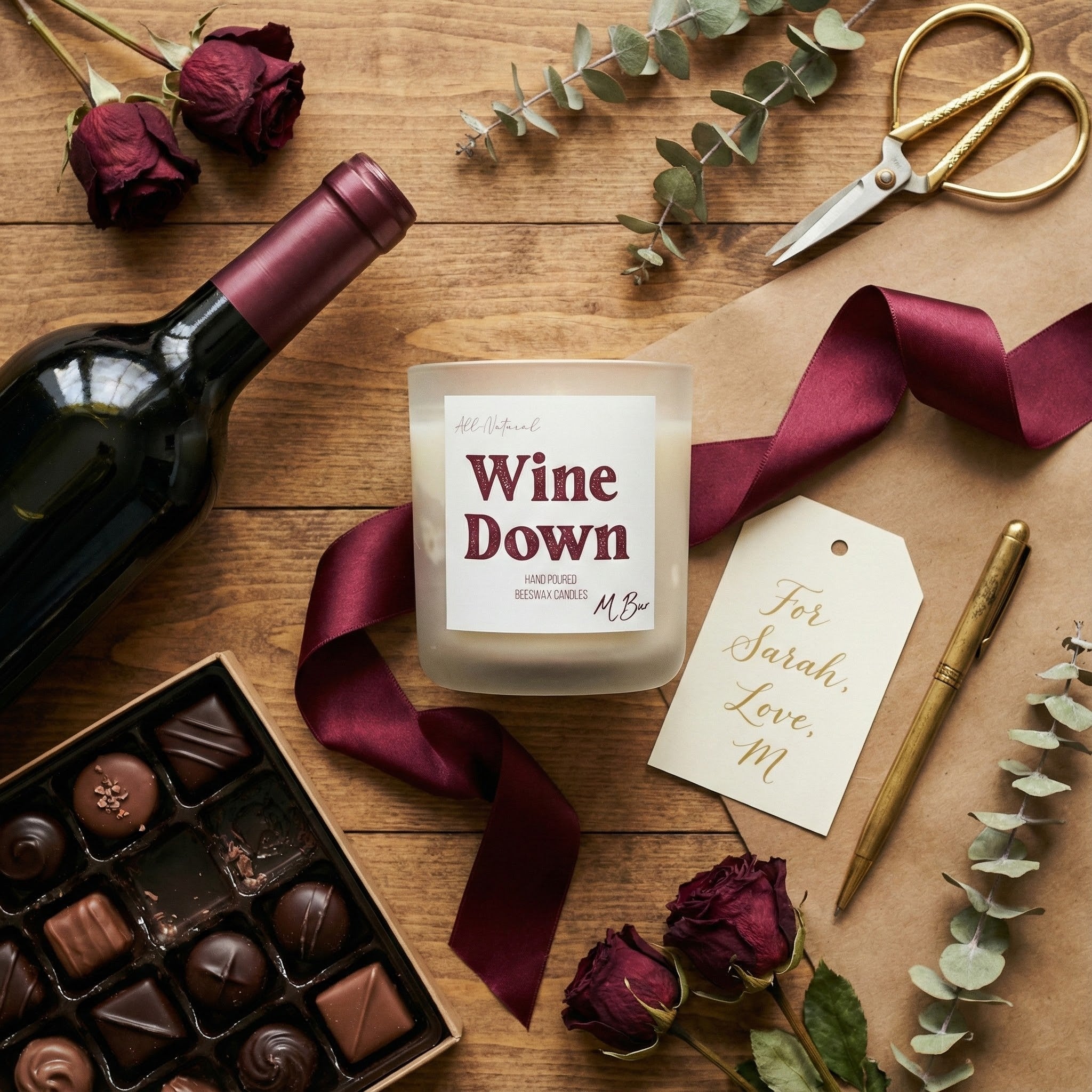 Wine Down Beeswax Candle-zoom-3