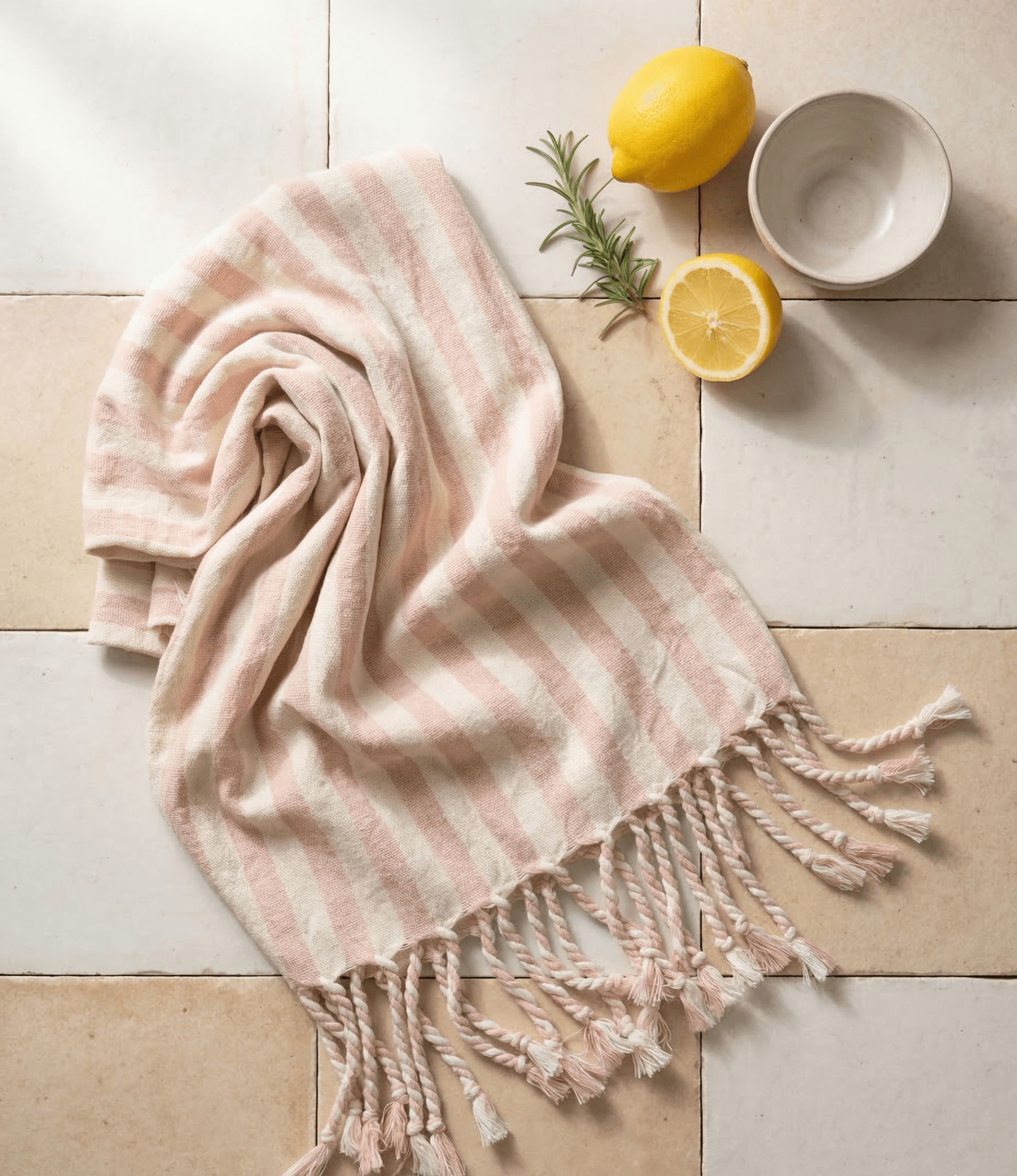 Girit Salmon Cotton Linen Towel - Aware House - Eastern Woven - 