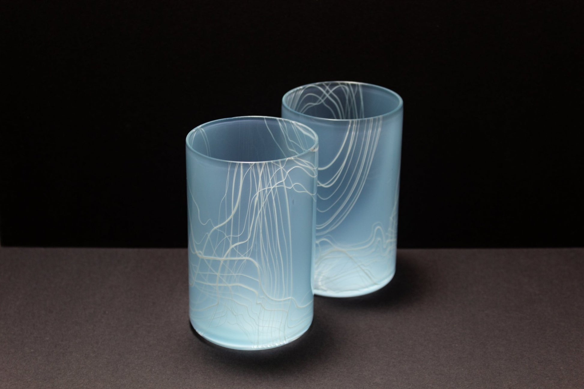 Glacial Blue Frequency 14 oz Glass - Aware House