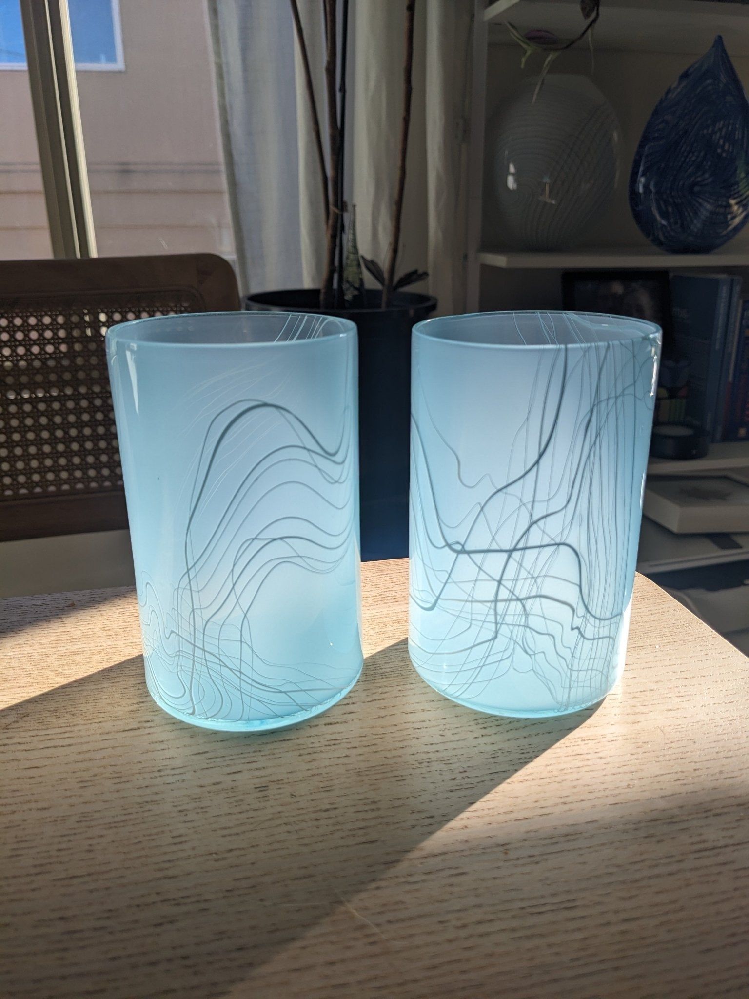 Glacial Blue Frequency 14 oz Glass - Aware House