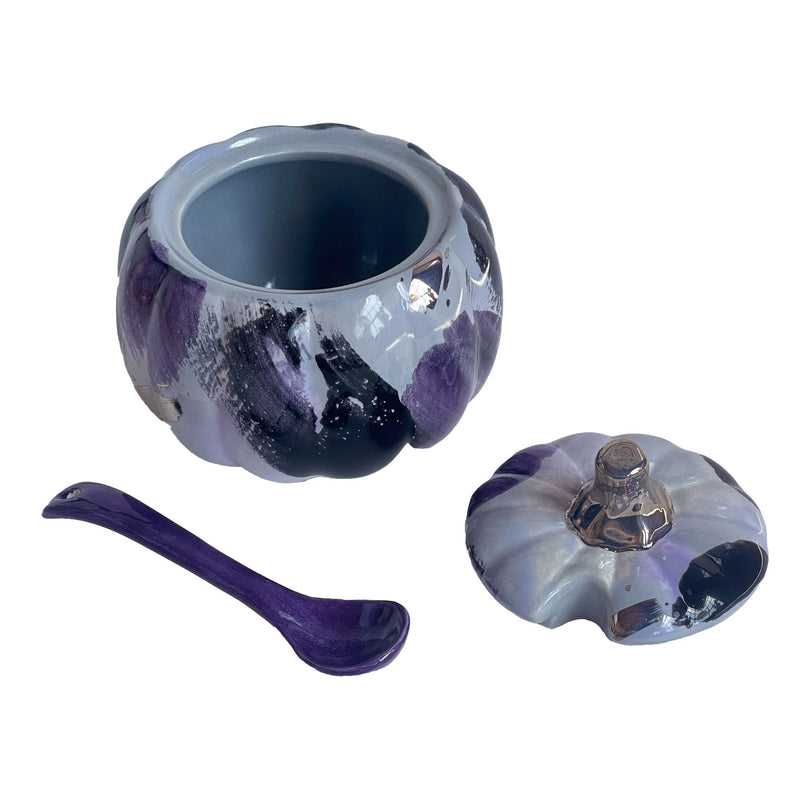 Pumpkin Sugar Pot, Spoon, and Creamer-zoom-