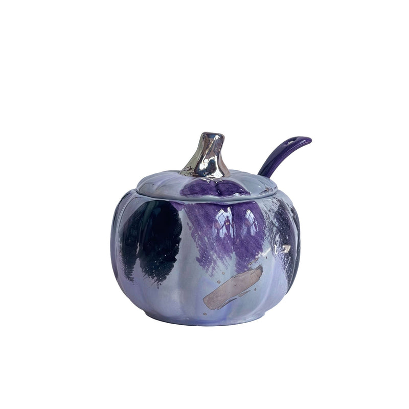 Pumpkin Sugar Pot, Spoon, and Creamer-zoom-