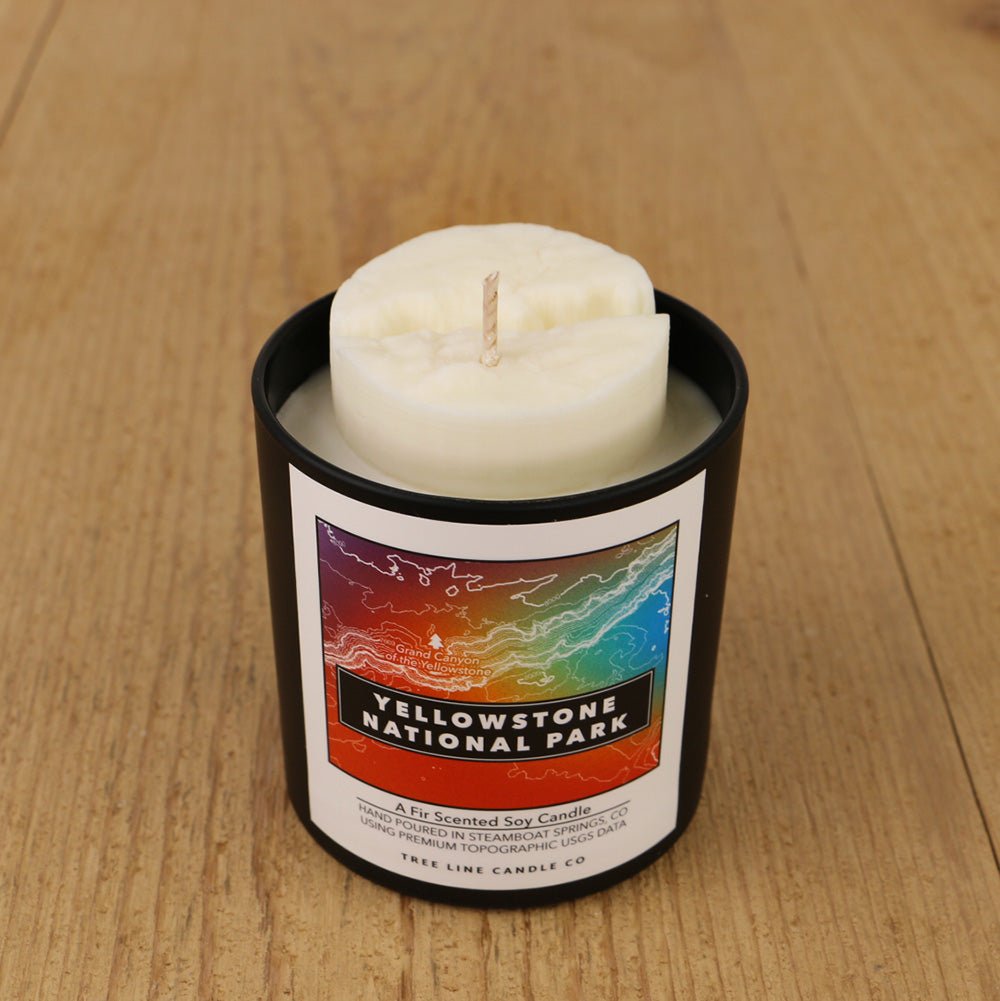 Yellowstone National Park Candle | Fir Scented Soy Candle with 3D Canyon Design - Aware House