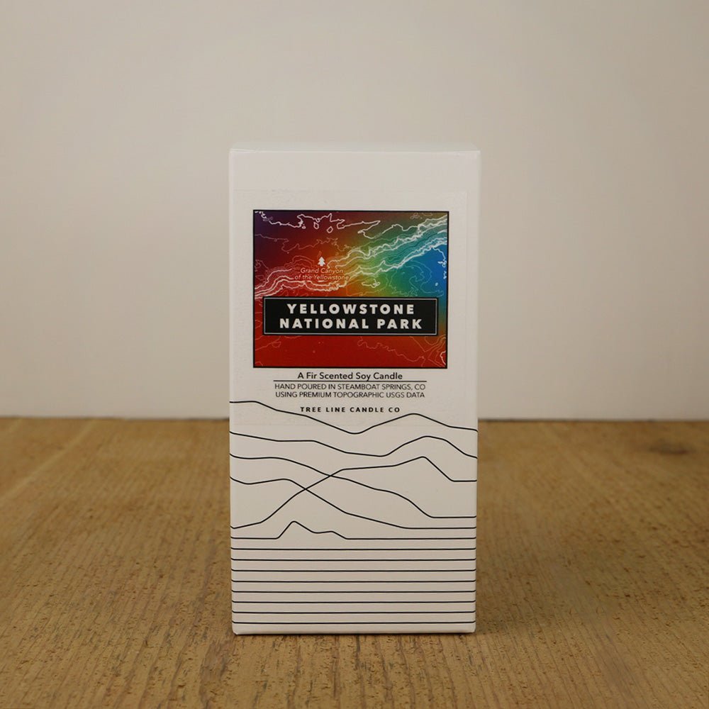 Yellowstone National Park Candle | Fir Scented Soy Candle with 3D Canyon Design - Aware House