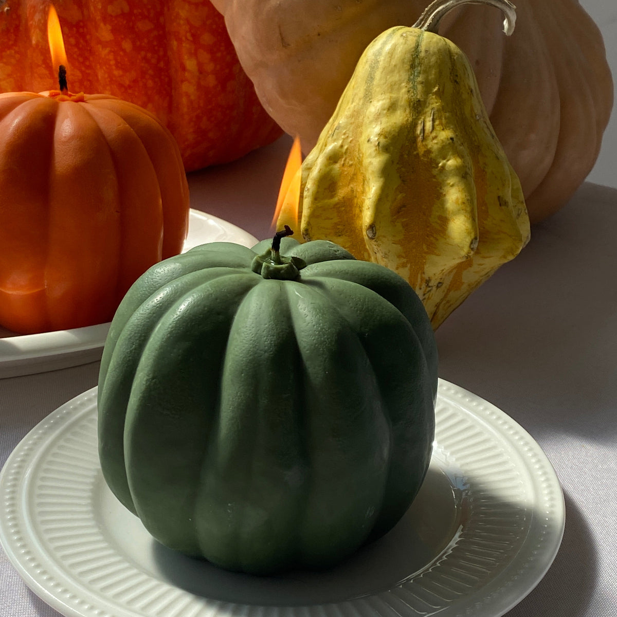 Pumpkin Candle - Green-3