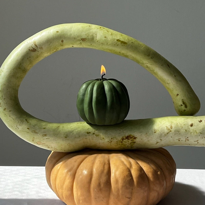 Pumpkin Candle - Green-zoom-
