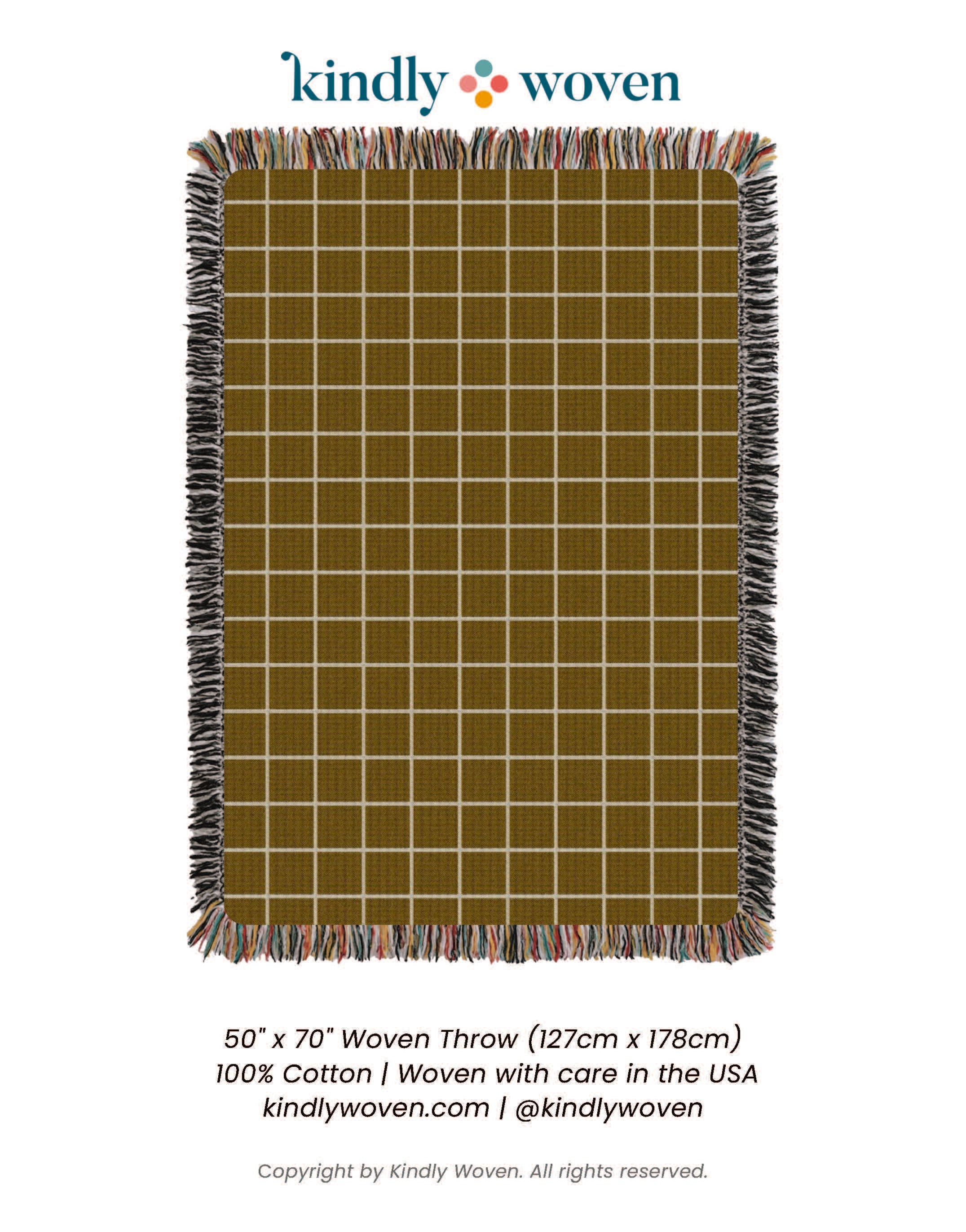 Greer — Acorn Colorway - Reversible Woven Blanket with Fringe-zoom-8