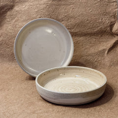 Handmade Marbled Ceramic Coupe Bowl | 9" Stoneware Salad & Pasta Bowl - Aware House - Olivia Snow Ceramics - 