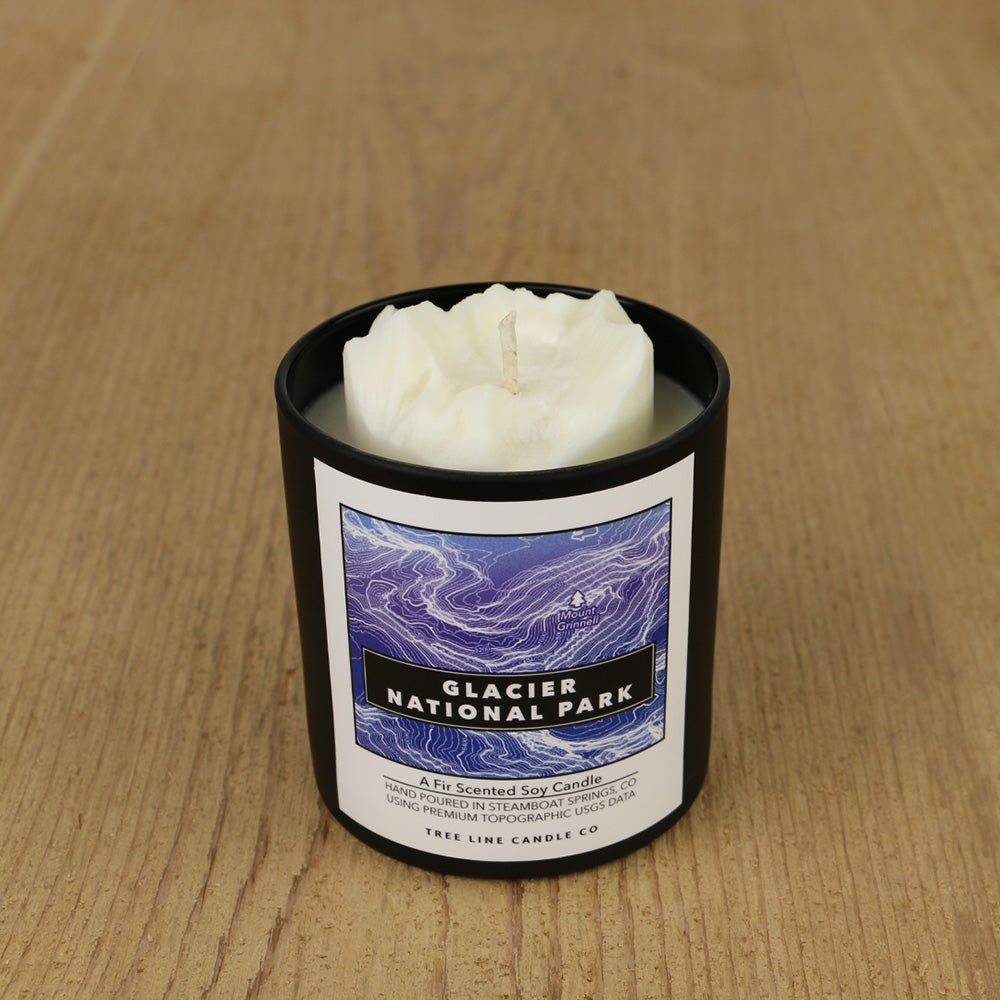 Glacier National Park Candle | 3D Mount Grinnell Soy Candle-1