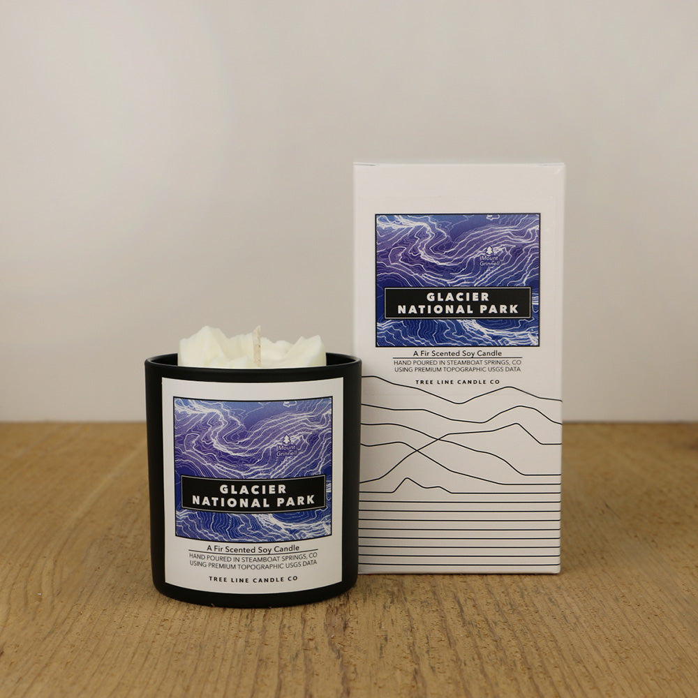 Glacier National Park Candle | 3D Mount Grinnell Soy Candle-zoom-3