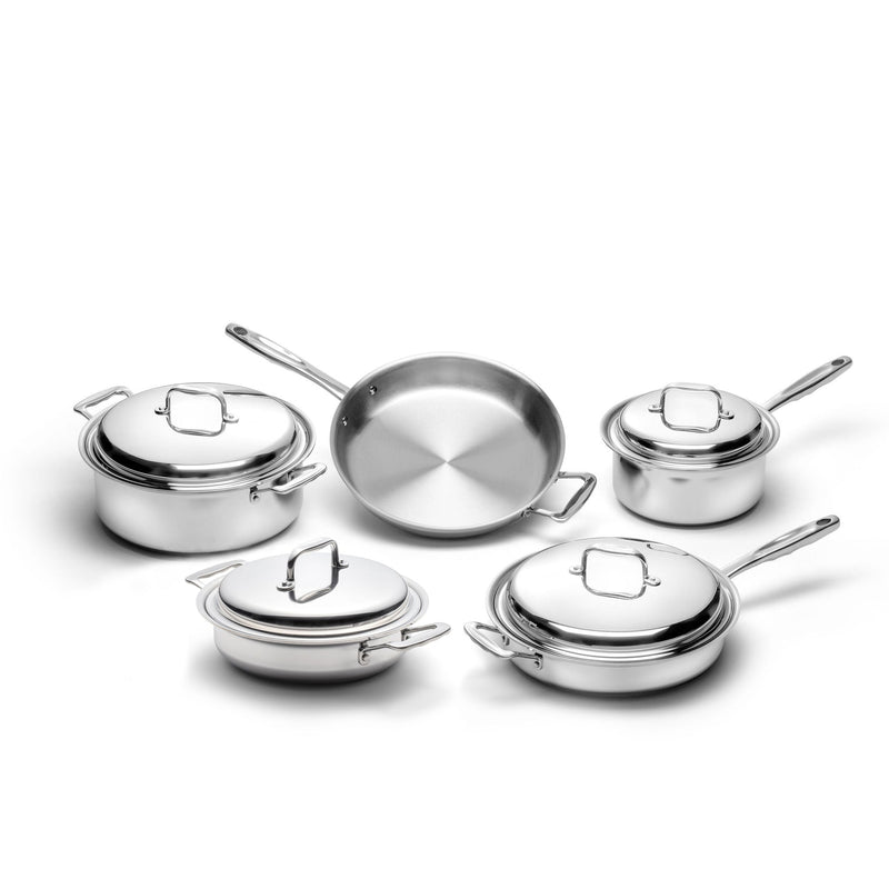 9 Piece Stainless Steel Cookware Set-zoom-