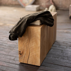 Hyo Table Wisdom | Beech Solid Wood Cube Side Table - Aware House