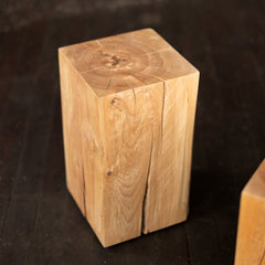 Hyo Table Wisdom | Beech Solid Wood Cube Side Table - Aware House